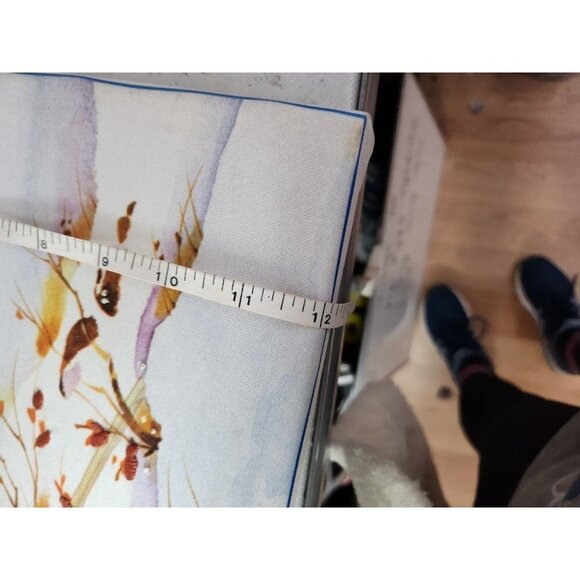 Vtg Country Snow Fall Cardinal Canvas Embroidery Work Signed Framed Wall Art - Picture 7 of 7